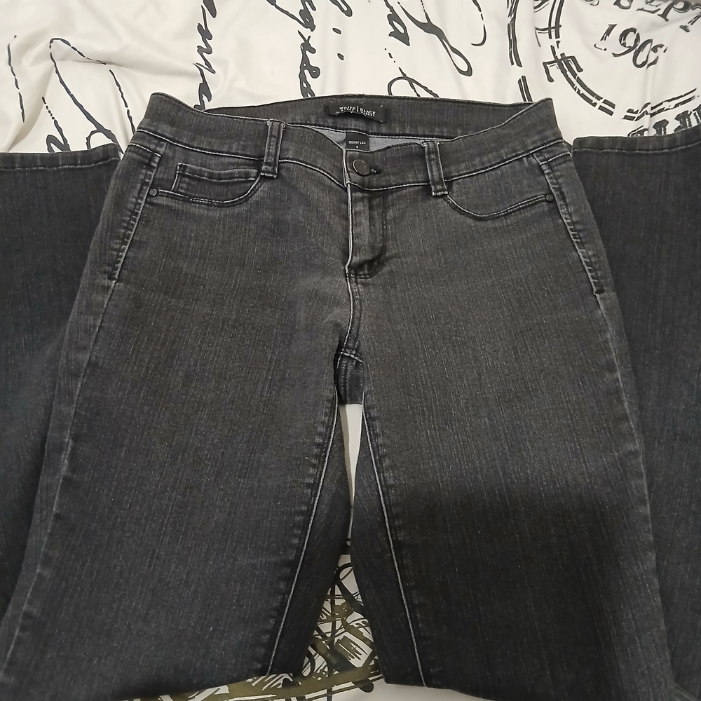 White House Black Market Black Straight Leg Jeans
